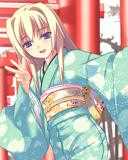 japanese_clothes, kimono, kusugawa_sasara, leaf_(studio), lisa_vixen, new_year, routes, to_heart_2