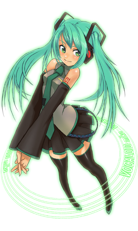 detached_sleeves, green_eyes, hatsune_miku, legs, motsu_rebaa, necktie, skirt, thigh-highs