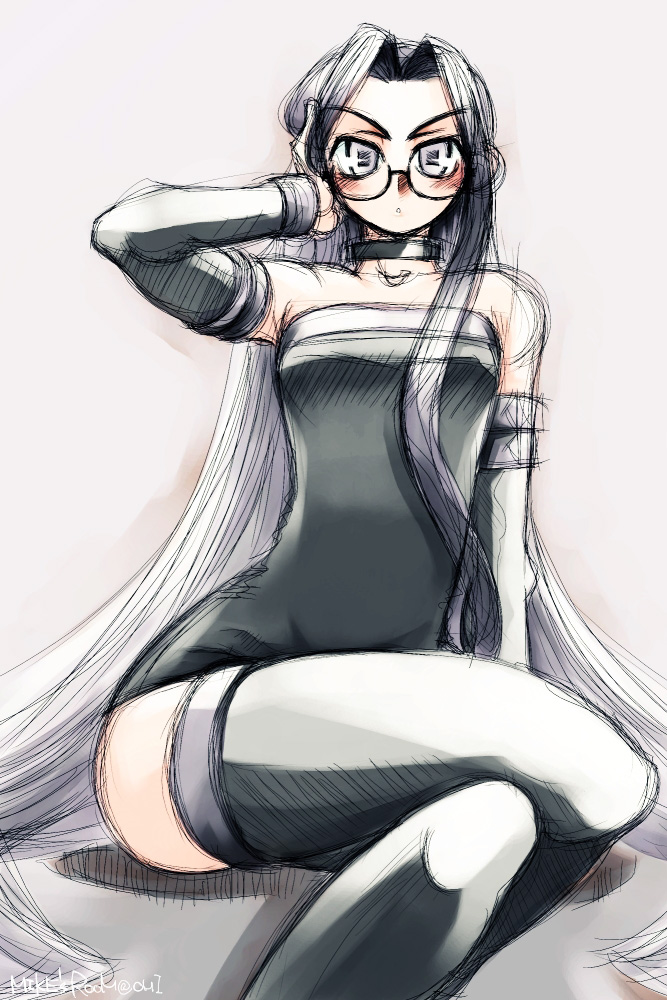 fate/stay_night, fate_(series), glasses, legs_crossed, long_hair, mike156, rider, sitting