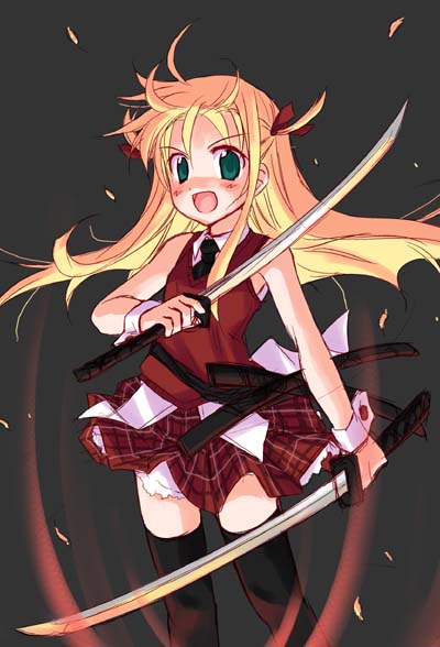 00s, arisa_bannings, burning_arisa, lyrical_nanoha, mahou_shoujo_lyrical_nanoha, minamura_haruki, sword, weapon