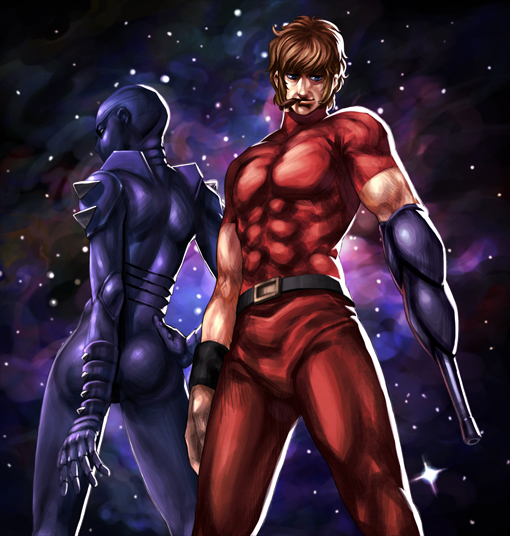 arm_cannon, cigar, cobra, iwai_ryou, lady_armaroid, psychogun, space, space_adventure_cobra, star, weapon