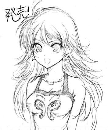 earrings, hirokawa_tomo, hoshii_miki, idolmaster, jewelry, long_hair, lowres, monochrome