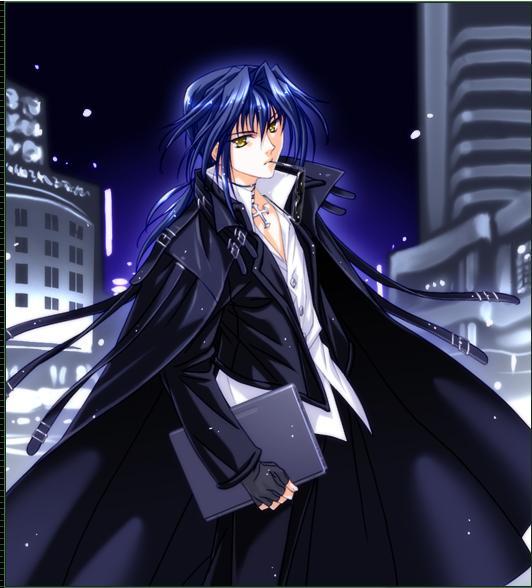 1boy, blue_hair, book, carnelian, coat, cross, fingerless_gloves, gloves