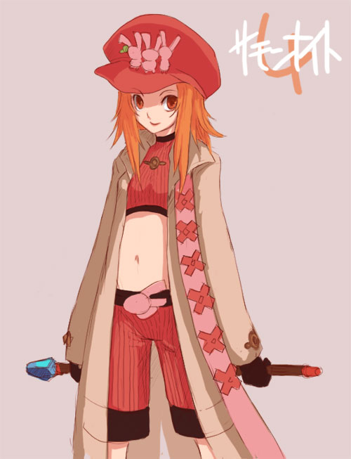 1girl, arms_behind_back, cowboy_shot, gem, hat, jacket, kara_(color), lisher