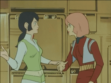 80s, animated, animated_gif, bright_slap, densetsu_kyojin_ideon, karala_ajiba, lowres, oldschool