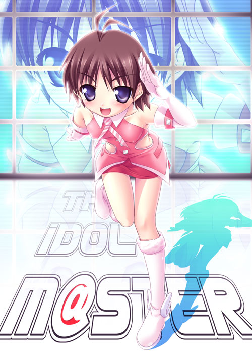 1girl, boots, cute_&amp;_girly_(idolmaster), elbow_gloves, gloves, idolmaster, kikuchi_makoto, miniskirt