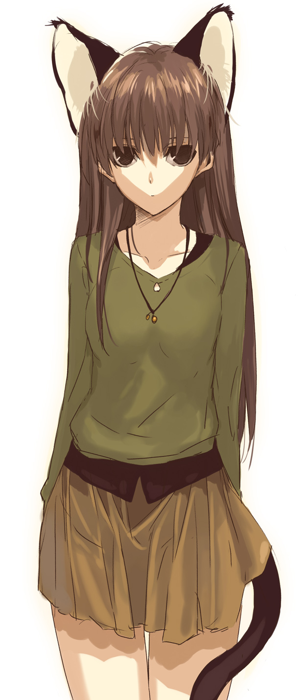 1girl, animal_ears, cat_ears, highres, jewelry, long_image, morii_shizuki, necklace
