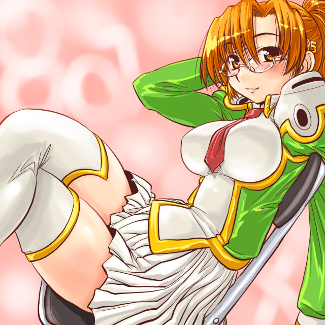 1girl, 95-tan, blush, cosplay, dd_(ijigendd), glasses, homeko, homeko_(cosplay)