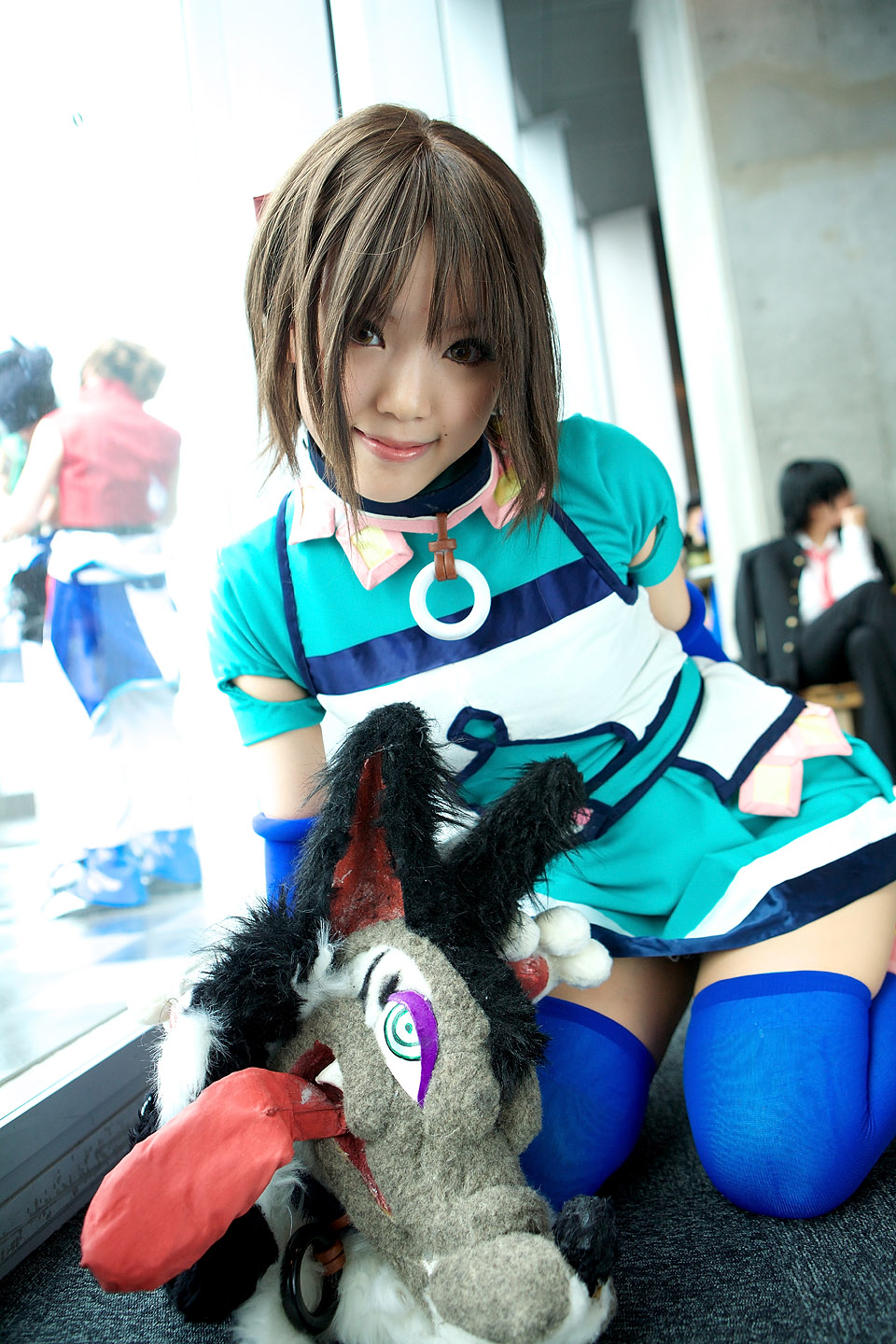 1girl, asian, branky, brown_eyes, brown_hair, cosplay, gensou_suikoden, gensou_suikoden_iii