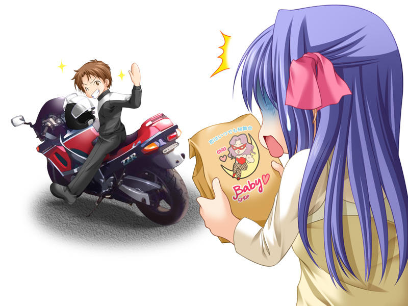 1boy, 1girl, blue_hair, bow, fate/hollow_ataraxia, fate/stay_night, fate_(series), fate_testarossa