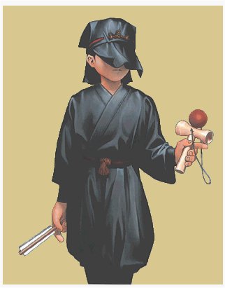 1girl, atlus, gouketsuji_ichizoku, hat, kendama, kuroko_(goketsuji_ichizoku), lowres, murata_renji, official_art, simple_background, solo