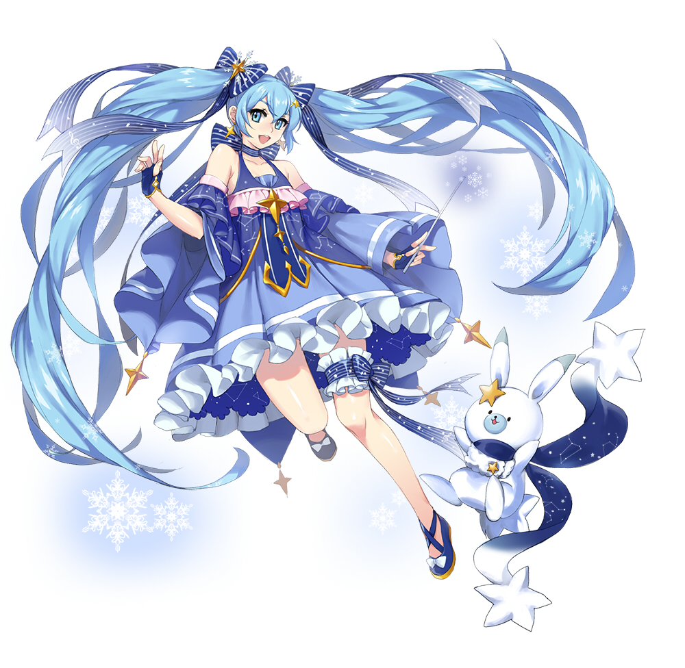 blue_eeys, blue_hair, blush, choker, dress, hatsune_miku, long_hair, twintails