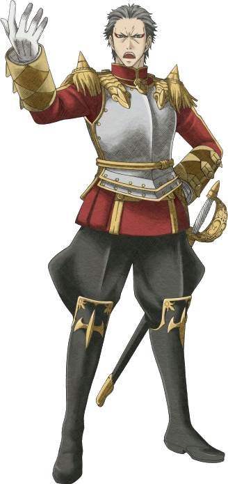 1boy, armor, baldren_gassenarl, gloves, grey_hair, hand_on_hip, official_art, senjou_no_valkyria, senjou_no_valkyria_2, short_hair, solo, sword, transparent_background, weapon, white_gloves