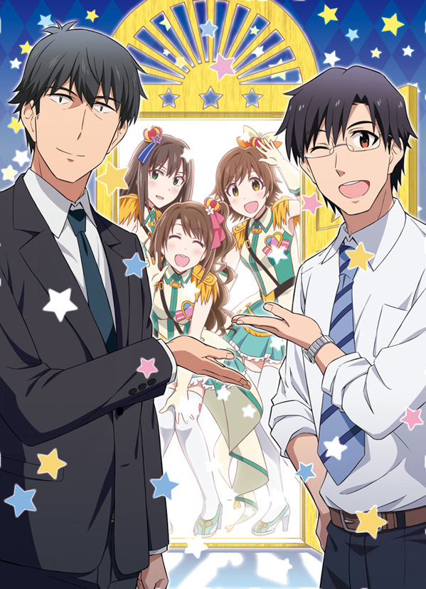 2boys, 3girls, ayukko_(forest_village), black_hair, brown_eyes, brown_hair, business_suit, crown