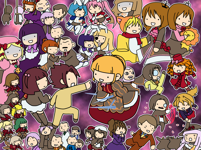 amakusa_juuza, animal_ears, asmodeus, beatrice, beelzebub, belphegor, blonde_hair, blue_hair