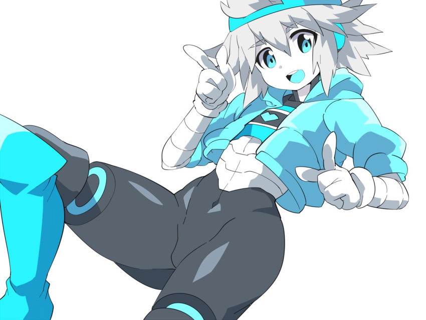 1boy, :d, alternate_universe, android, backwards_hat, baseball_cap, blue_eyes, bomber_jacket