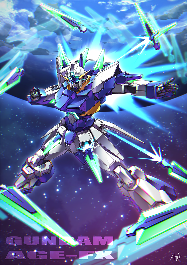 afterimage, character_name, clenched_hand, degarashi_(ponkotsu), earth, funnels, gundam, gundam_age