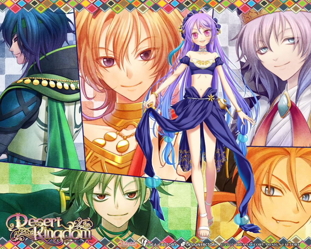 aspashia_(desert_kingdom), desert_kingdom, hanamura_mai, ishmael_yahav, pink_eyes, purple_hair, regeta_samal, sera_(desert_kingdom)