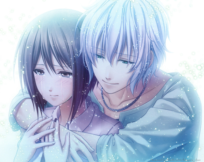 green_eyes, natsuzora_no_monologue, ogawa_aoi, rokumaru_(artist), watamori_kaede, white_hair