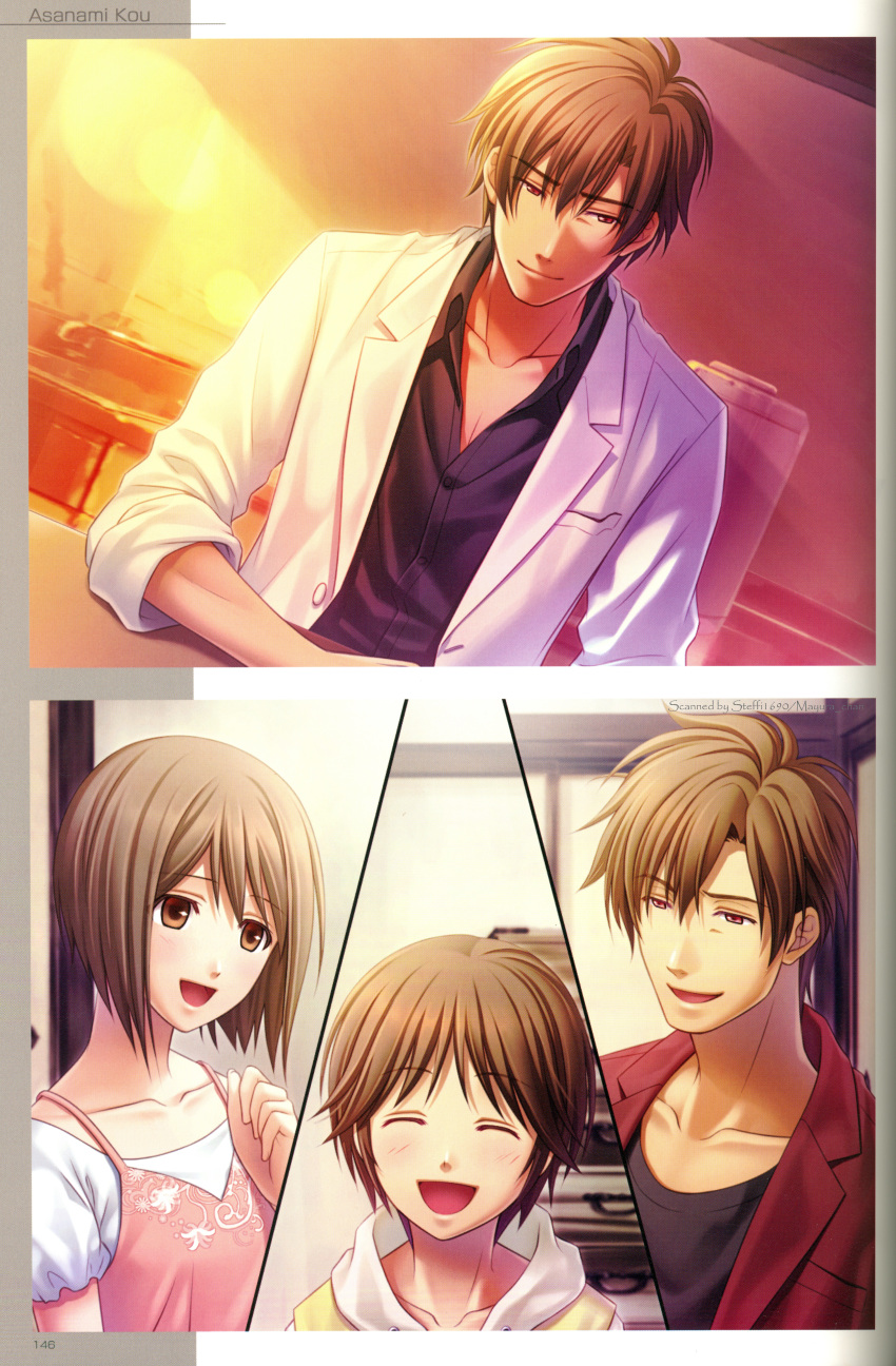 asanami_kou, asanami_shou, brown_eyes, brown_hair, natsuzora_no_monologue, ogawa_aoi, rokumaru_(artist)