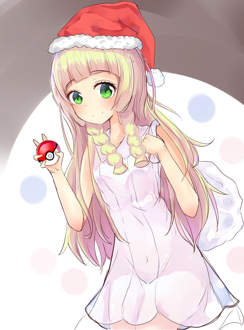 1girl, absurdres, blonde_hair, braid, dress, green_eyes, hat, highres