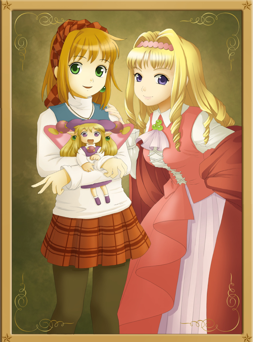3girls, absurdres, blonde_hair, cornet_espoir, dress, etoile_rosenqueen, fairy, green_eyes