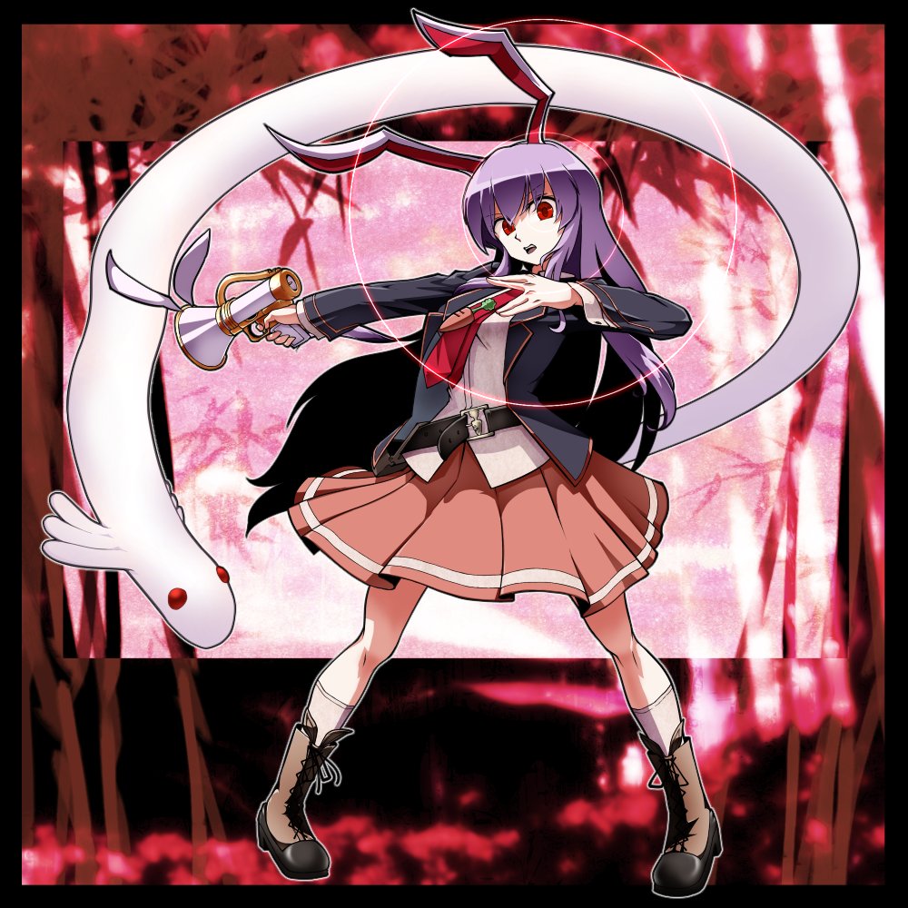 >:o, 1girl, :o, animal_ears, belt, blazer, boots, carrot