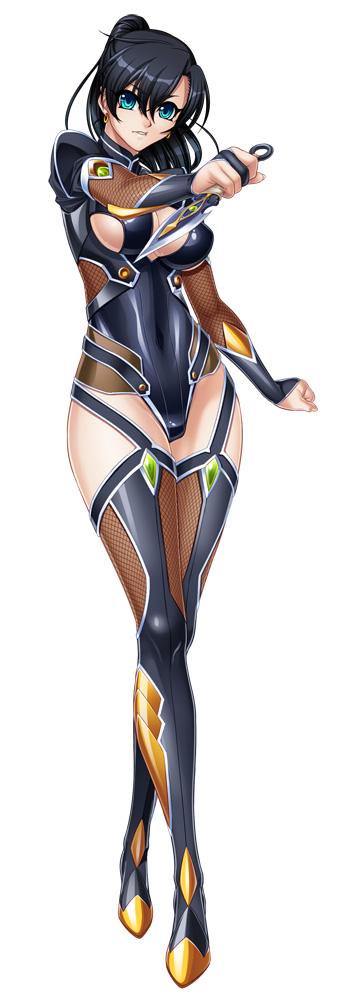 1girl, bangs, black_boots, black_hair, black_legwear, black_leotard, blue_eyes, bodysuit