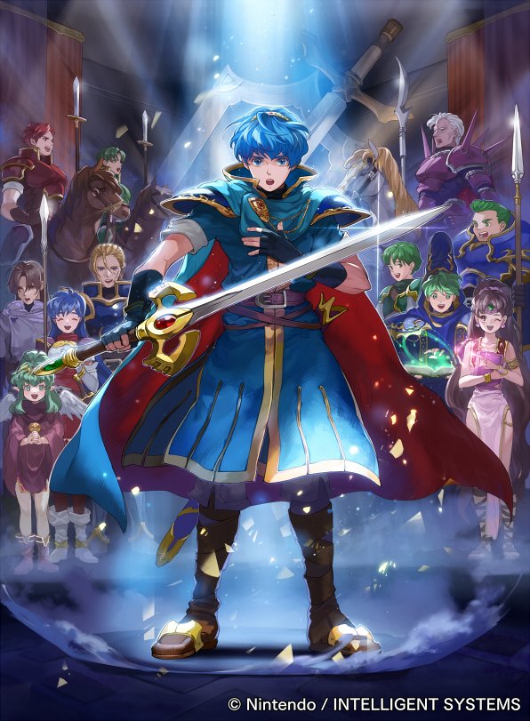 abel_(fire_emblem), armlet, armor, artist_request, blue_eyes, blue_hair, boots, brown_hair