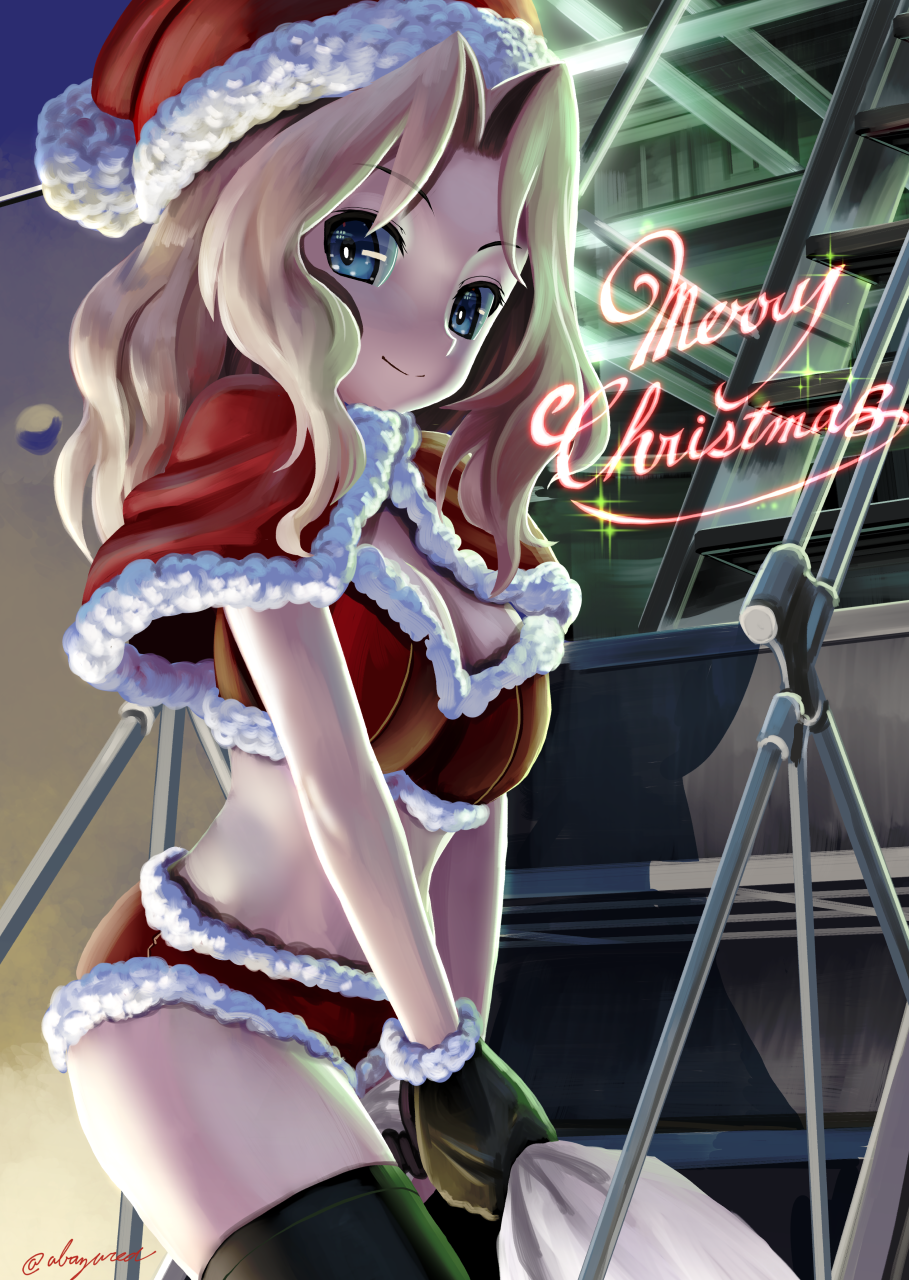 1girl, abazu-red, alternate_costume, bag, black_gloves, black_legwear, breasts, c-5m_super_galaxy
