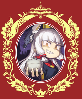 1girl, cosplay, grin, kantai_collection, lowres, mizuno_(okn66), murakumo_(kantai_collection), parody