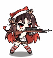 1girl, animated, animated_gif, black_hair, girls_frontline, long_hair, lowres, m21