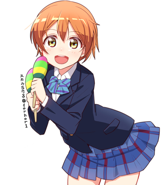 1girl, :d, artist_name, blazer, blue_bow, blue_bowtie, bow, bowtie