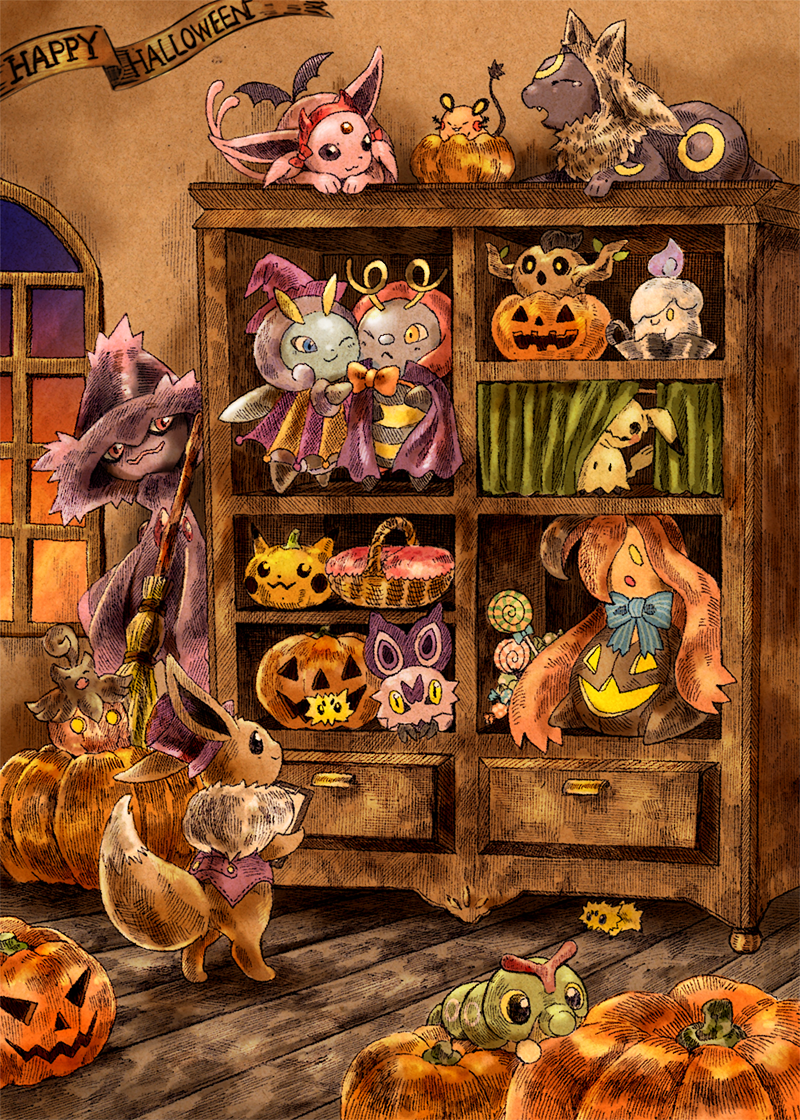 :<, ;), antennae, basket, black_eyes, blue_bow, bow, bowtie