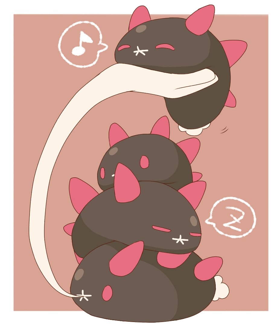 carrying, hyu_(ayzv5ovdzbumpcp), musical_note, no_humans, pink_eyes, pokemon, pokemon_(creature), pokemon_(game)