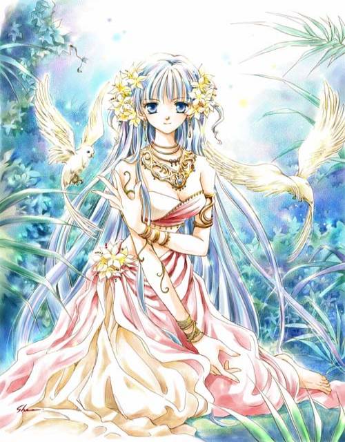 artist_request, bird, birds, blue_eyes, blue_hair, bracelet, dove, doves