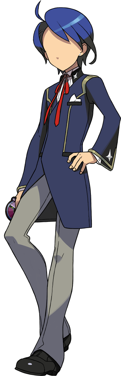 1boy, alpha_transparency, blue_hair, full_body, highres, looking_at_viewer, luca_(pokemon), male_focus