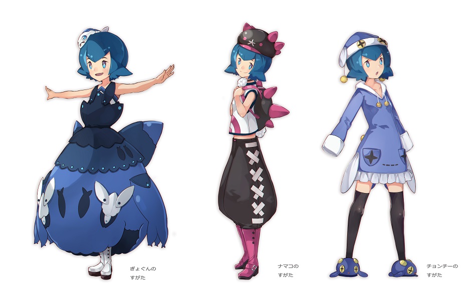 1girl, backpack, bag, black_legwear, blue_eyes, blue_hair, blush, chinchou