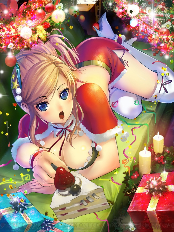 1girl, artist_request, blue_eyes, boots, box, breasts, brown_hair, cake