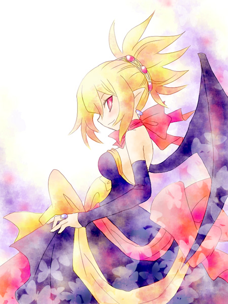 blonde_hair, demon_girl, disgaea, disgaea_2, disgaea_3, dress, karina, makai_senki_disgaea_2