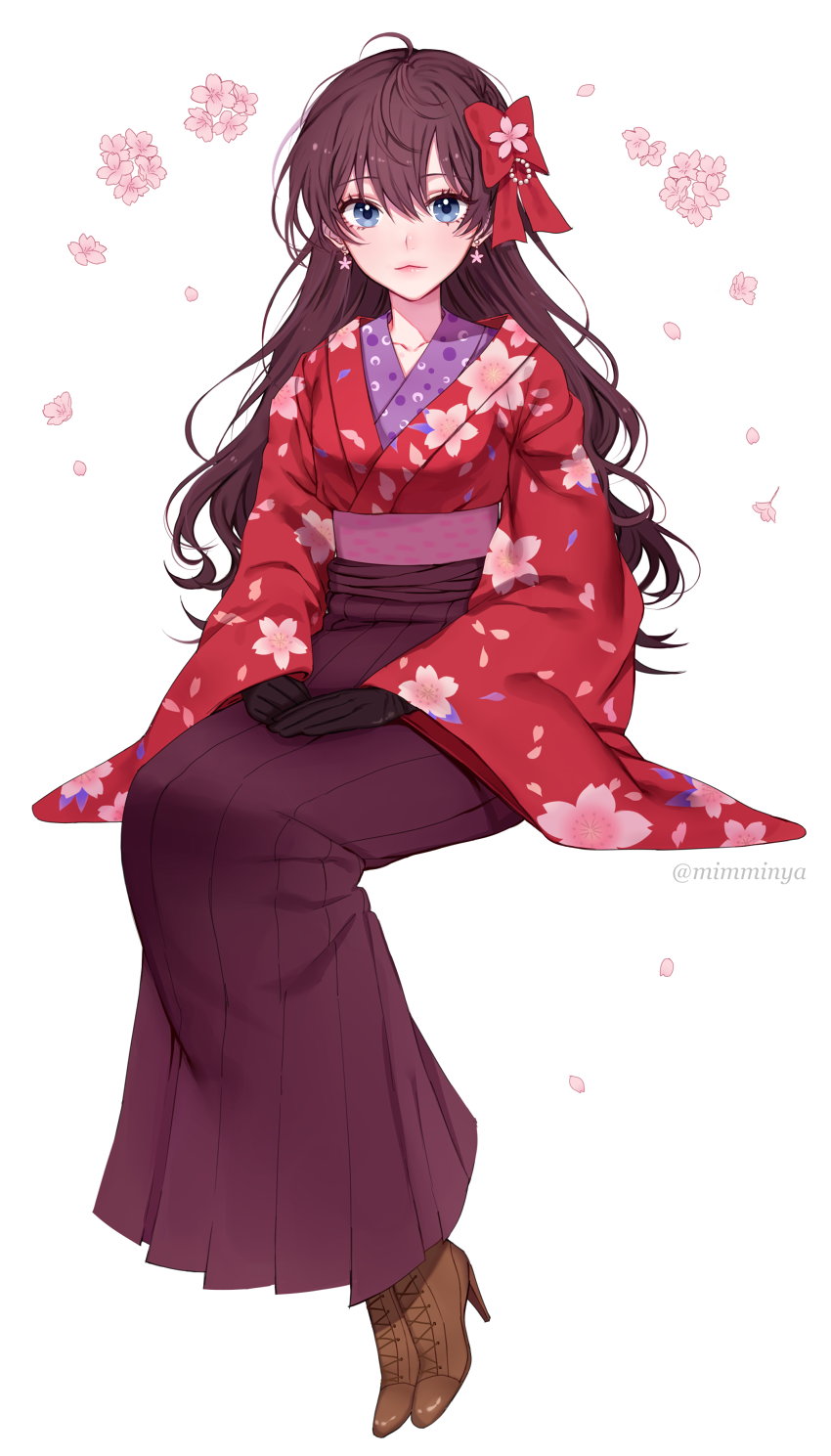 boots, high_heel_boots, high_heels, highres, ichinose_shiki, idolmaster, idolmaster_cinderella_girls, japanese_clothes, kimono, pururu_(rurucatnya)