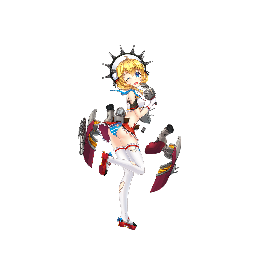 1girl, ass, belt, blonde_hair, blue_eyes, blue_panties, blush, braid