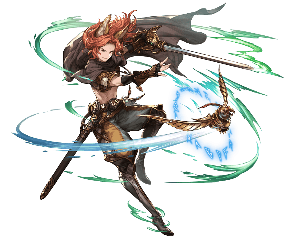 1boy, abs, animal_ears, bird, boots, cape, erun_(granblue_fantasy), fingerless_gloves