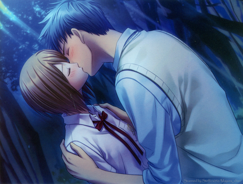 black_hair, kinose_kazuki, natsuzora_no_monologue, ogawa_aoi, purple_eyes, rokumaru_(artist)