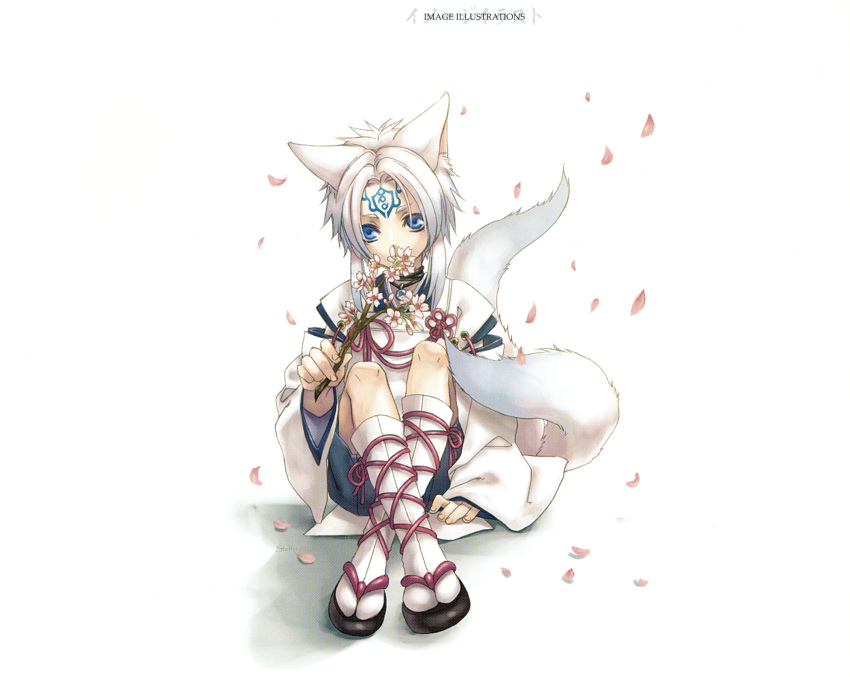 blue_eyes, hiiro_no_kakera, kazuki_yone, oo-chan, white_hair