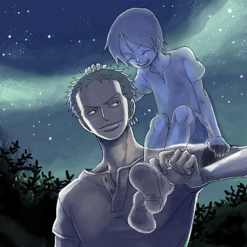 futomaki, ghost, kuina, lowres, night, one_piece, roronoa_zoro, sky
