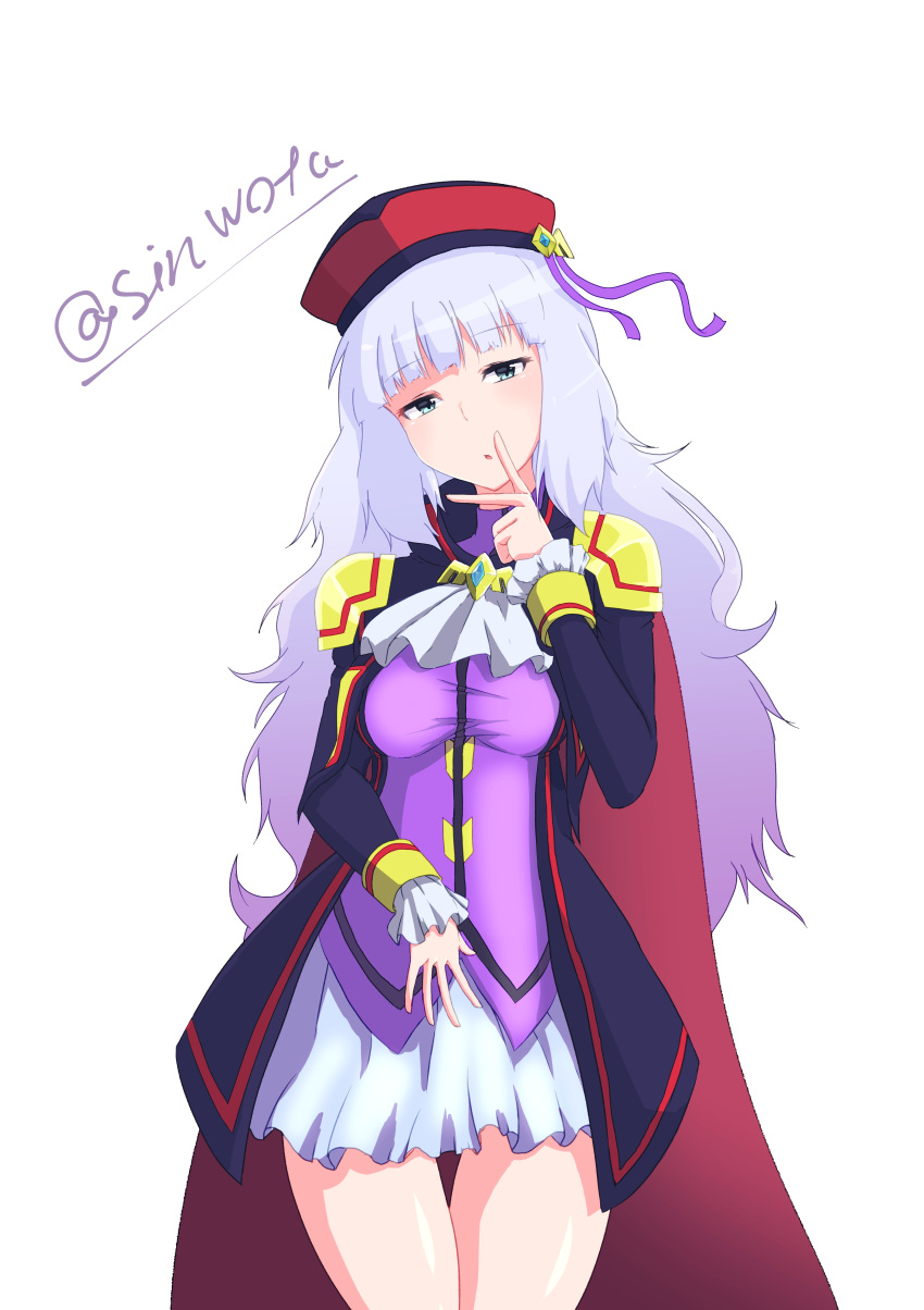 1girl, absurdres, aqua_eyes, beret, breasts, gundam, gundam_exa, hat