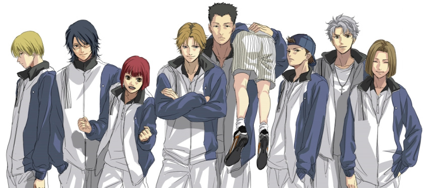 akutagawa_jirou, atobe_keigo, bad_id, gym_uniform, hiyoshi_wakashi, jacket, kabaji_munehiro, male