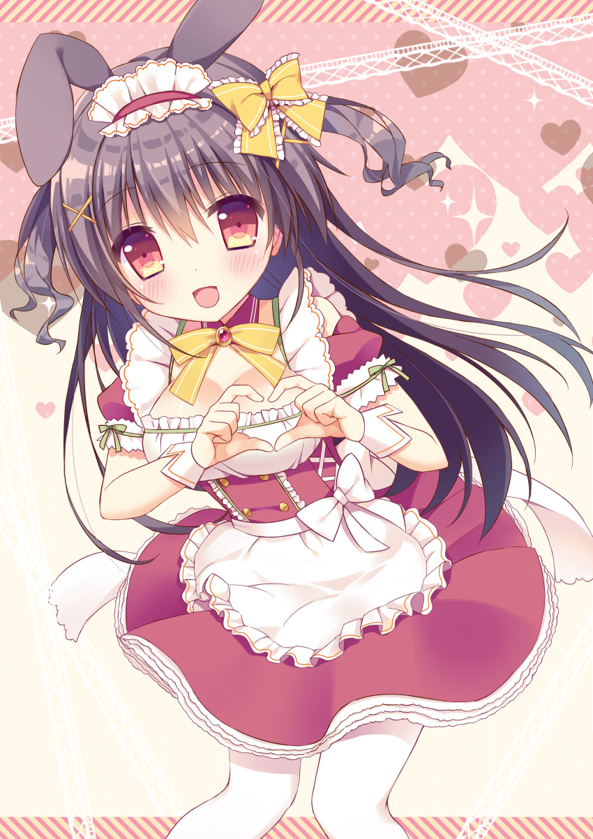 1girl, absurdres, black_hair, blush, bow, breasts, cleavage, eyebrows_visible_through_hair