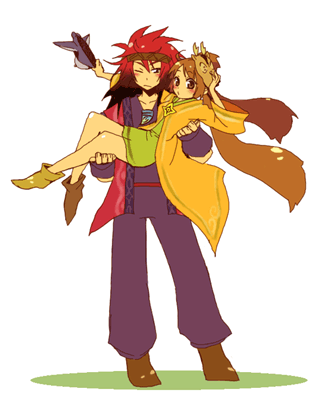 capcom, carrying, female, japanese_clothes, male, okami, personification, red_eyes